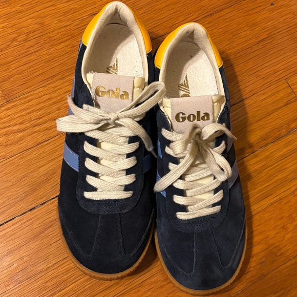 gola elan sneakers navy/visa sun/blue women’s size 8 - Picture 2 of 11